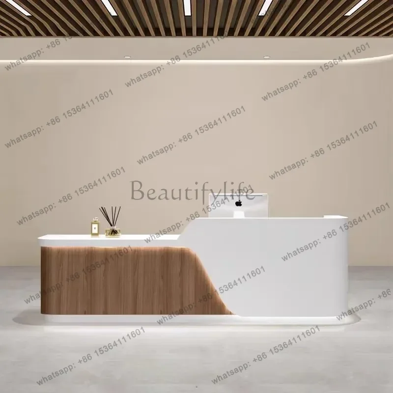 LJY Office Salon Reception Desks Beauty Accessories Reception Desk Decorations Escritorio De Recepcion Commercial Furniture