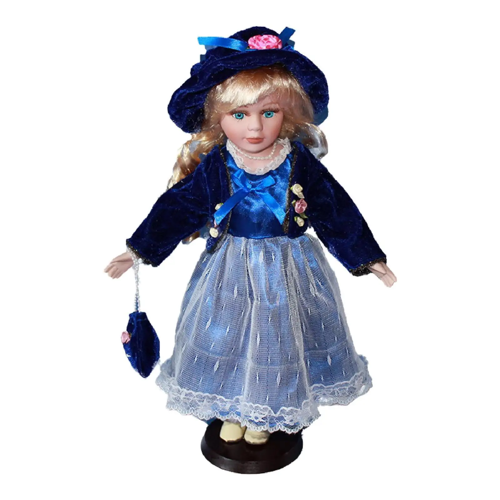 

Ceramic Doll Beautiful Display Porcelain Doll for Table Living Room Gift