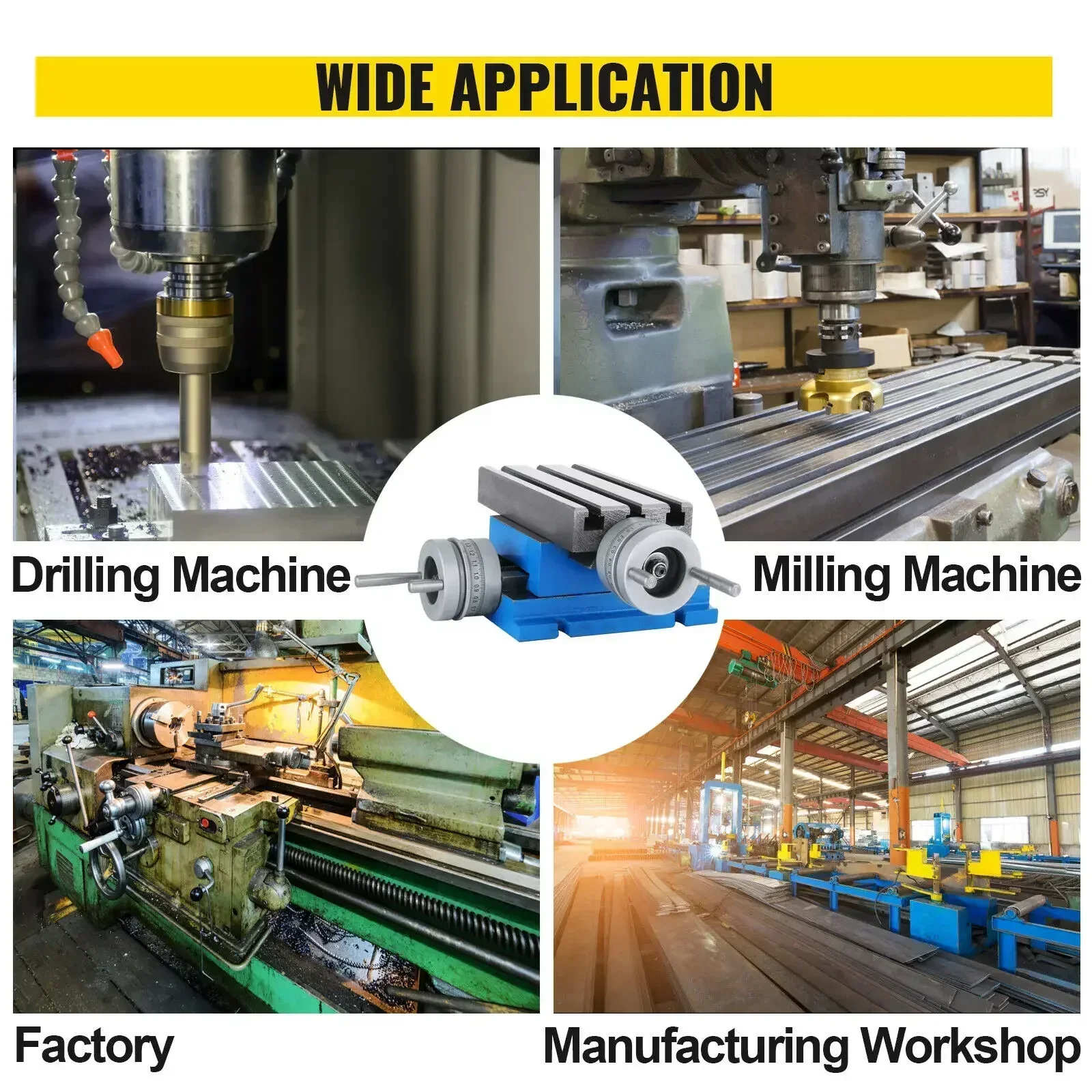 VEVOR Milling Machine Work Table Slide Cross Compound Slide Milling Table High Precision 2 Axis Compound Precision