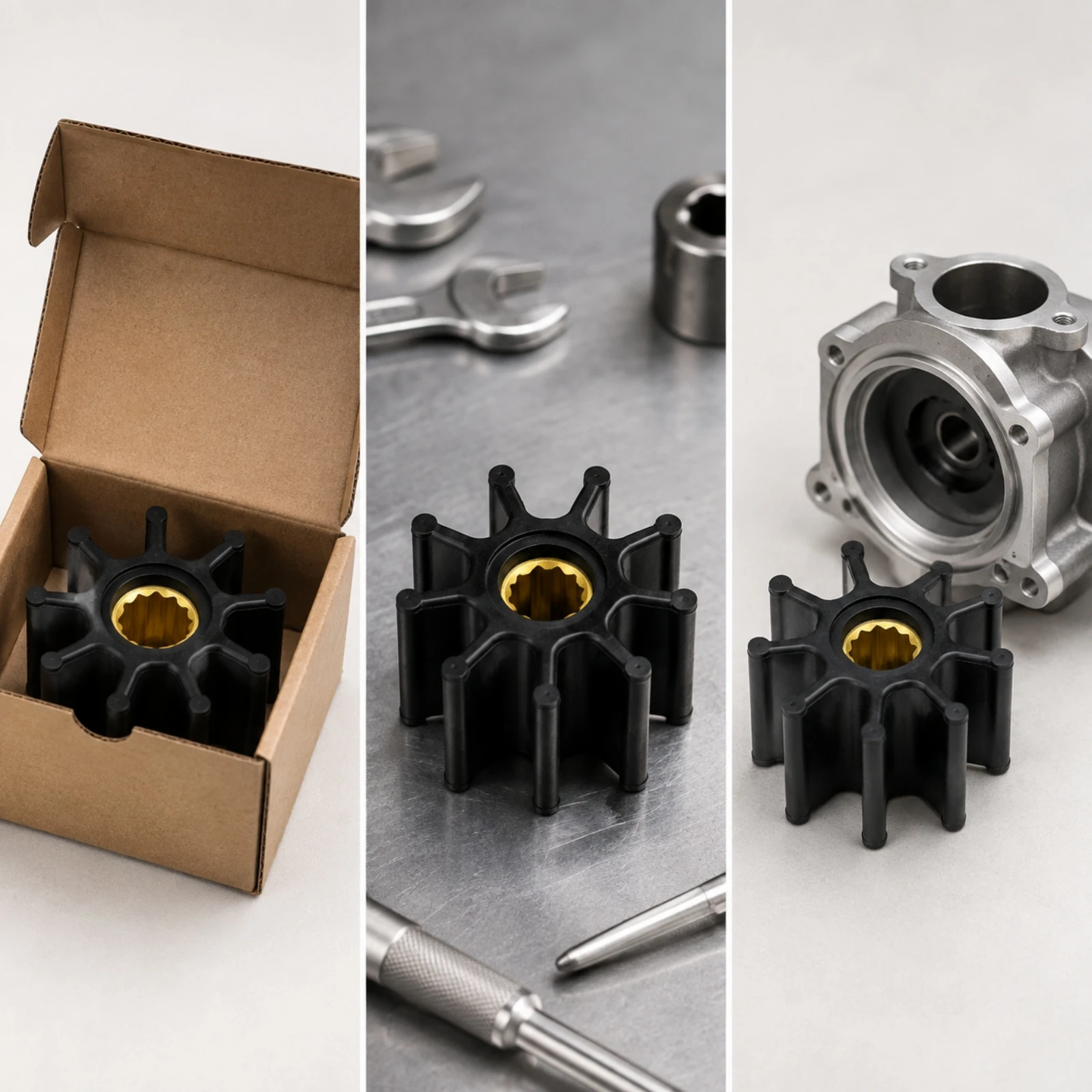 Boat Engine Impeller Assembly with Toothed Drive Hub for Jabsco 22799 Compatible