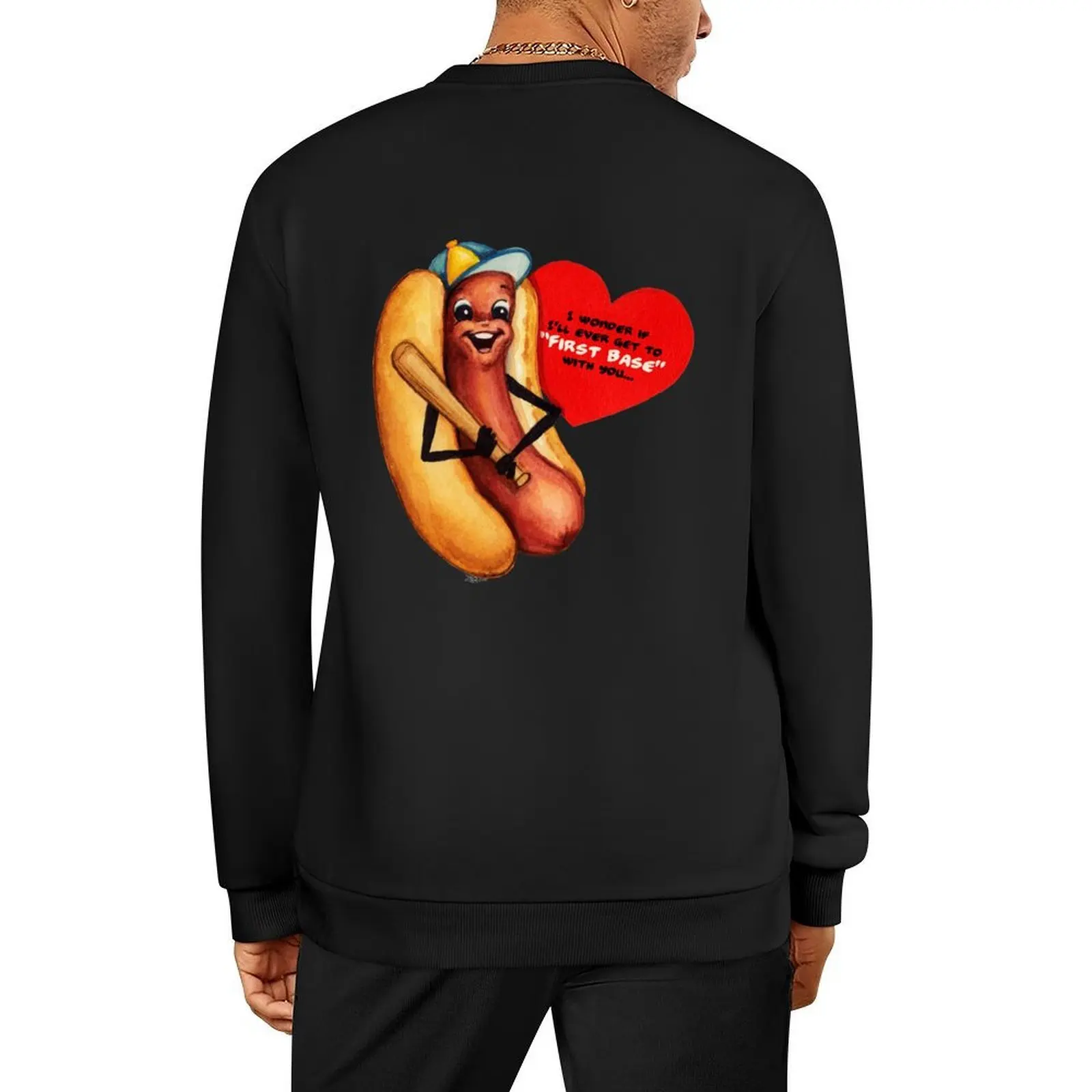 

Hot Dog Valentine Pullover men's autumn clothes aesthetic clothing fashion men men's coat sports sweatshirt man
