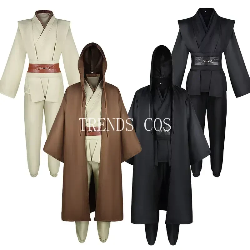 Jedi Knight cosplay costume Anakin Skywalker Darth Vader cosplay costume Obi-Wan kenmobi costumes cape for Halloween full set