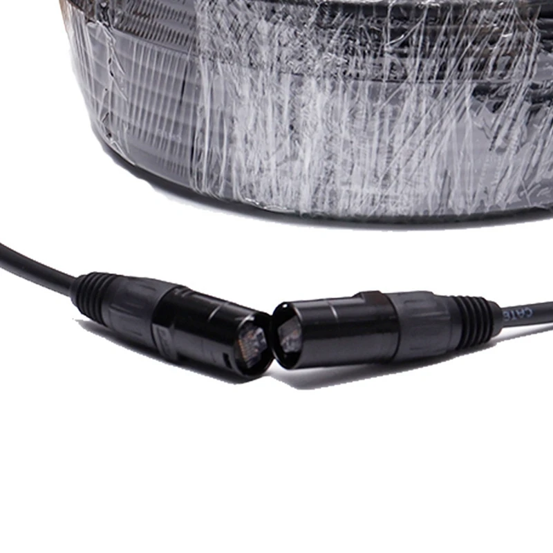 كابل CAT6 Ethercon موصل RJ45 متوافق مع Ethercon لإعدادات الاستوديو والتجول والإنتاج المسرح والحفلات الموسيقية بطول 2 متر