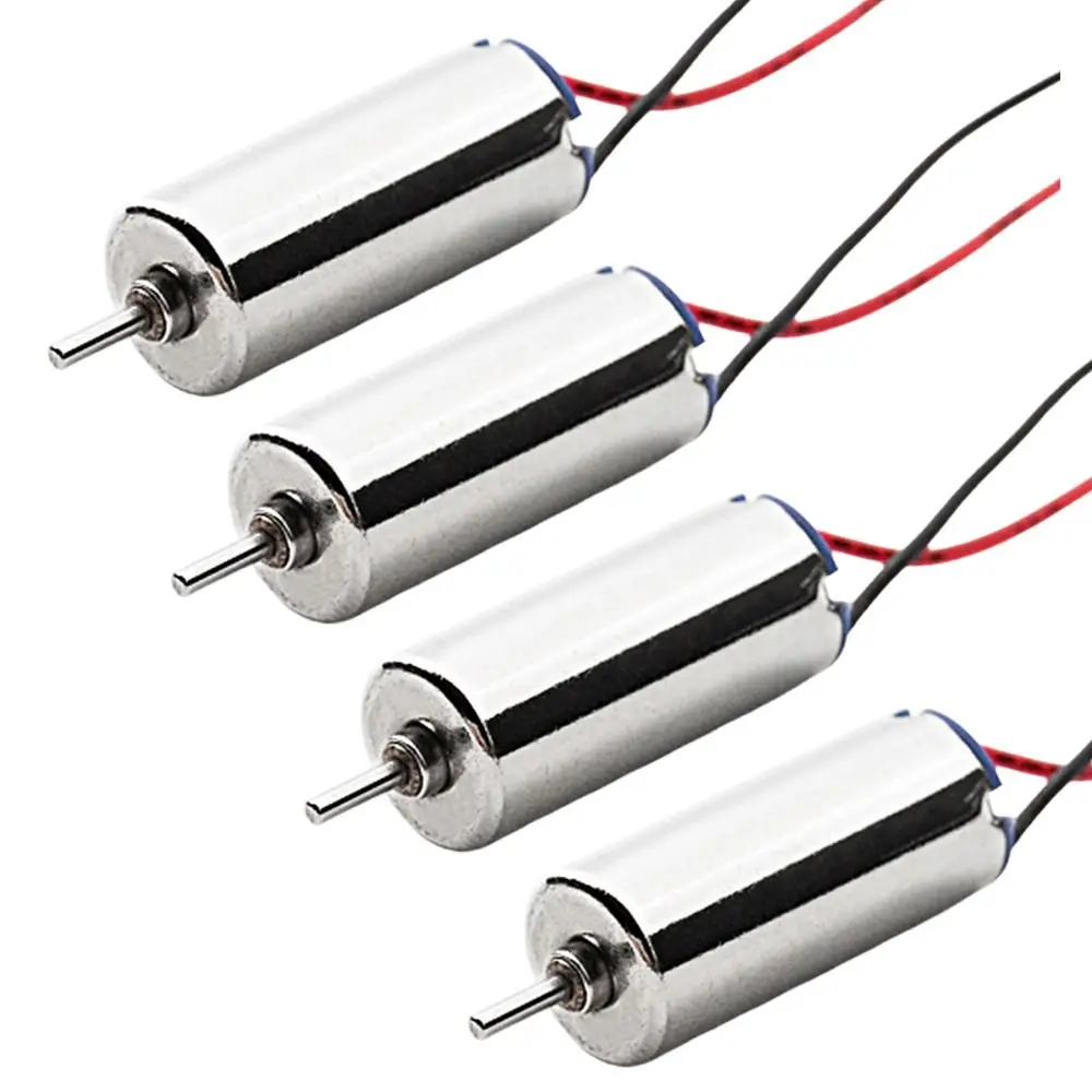4pcs DC 3.7V 0.5W 614 Mini Coreless Motor High Strength Magnetic No-load Speed 3000 Model Airplane Motor High Speed