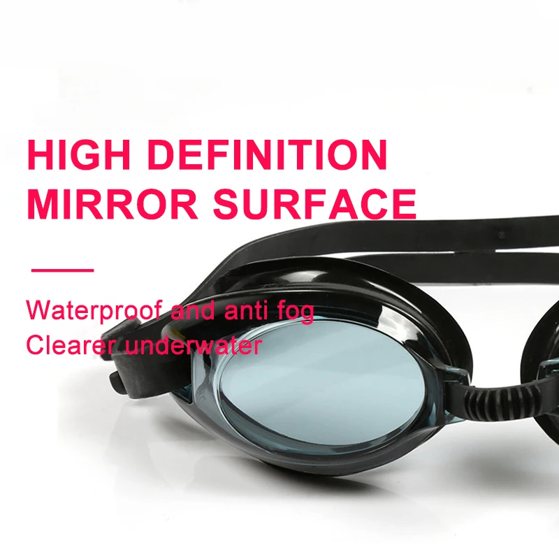 Swimming Goggles For Men Women Anti-Fog Uv Prescription Waterproof Silicone Adjust Swim Pool Eyewear Adults Kids Diving Glasses