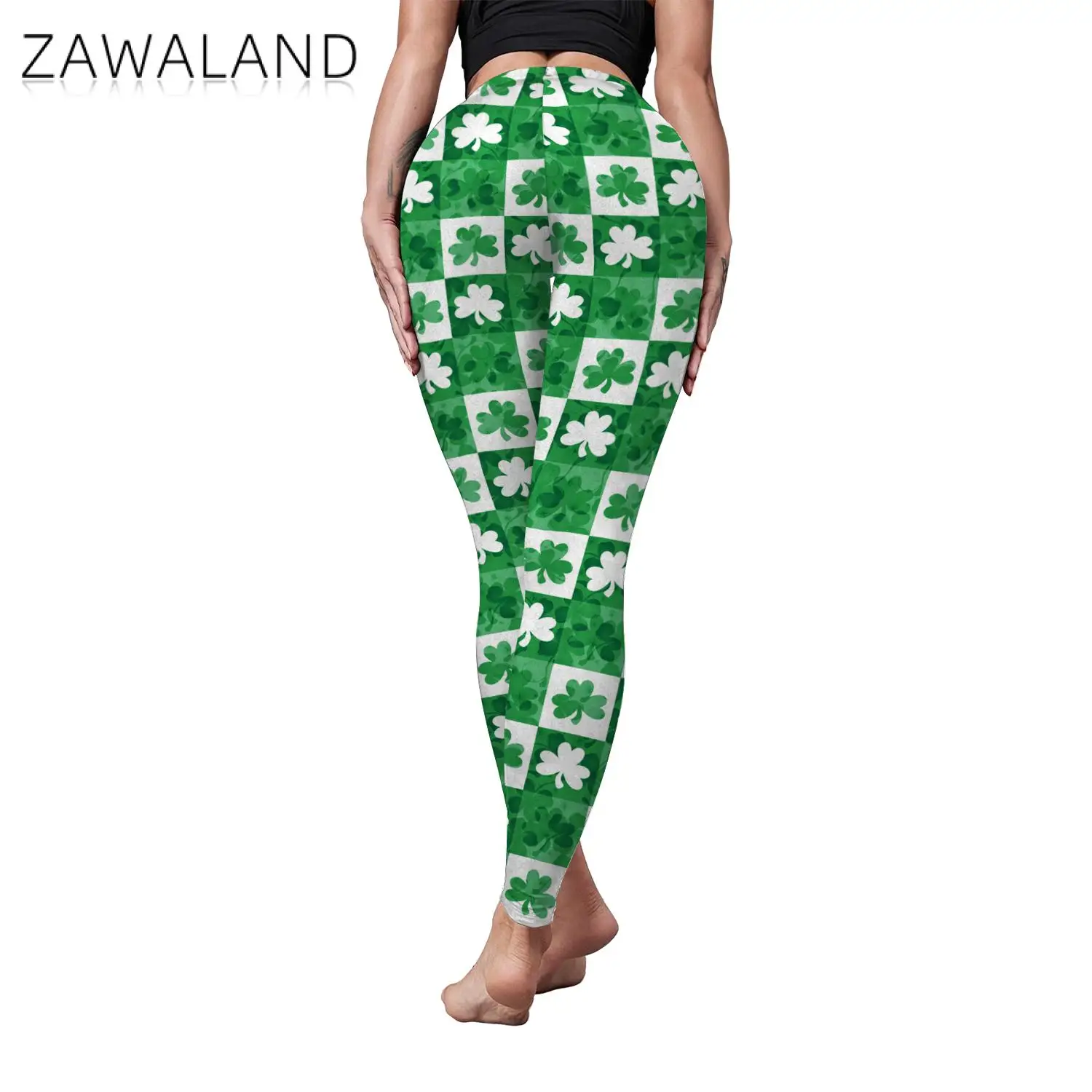 Zawaland New St. Patrick's Day Print Leggings for Women Sexy Holiday Party Pencil Pants Female Elastic Tights Fashion Trousers