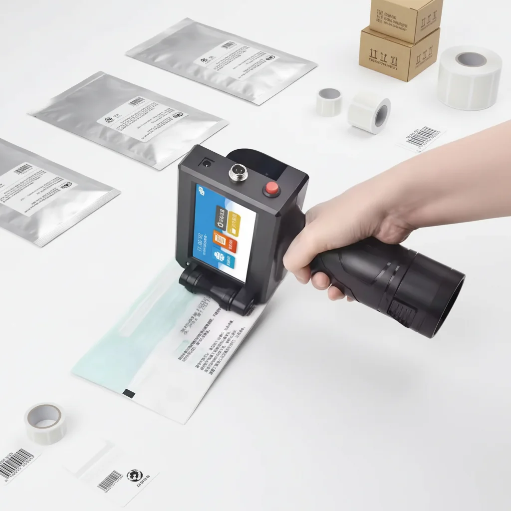 Premium Portable Touch Screen Printer Automatic 12 7mm Mini Smart Date Label Manual Inkjet Printer