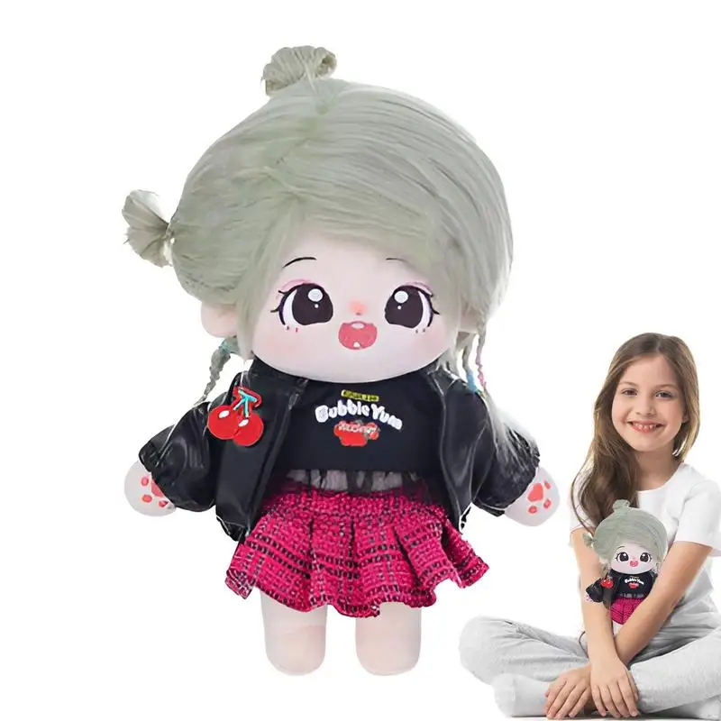 

Stuffed Dress Up Doll 20cm Cute Soft Cotton Stuffed Grils Plushie Pretend Play Figure With Accessory Toy Figurine For Back To