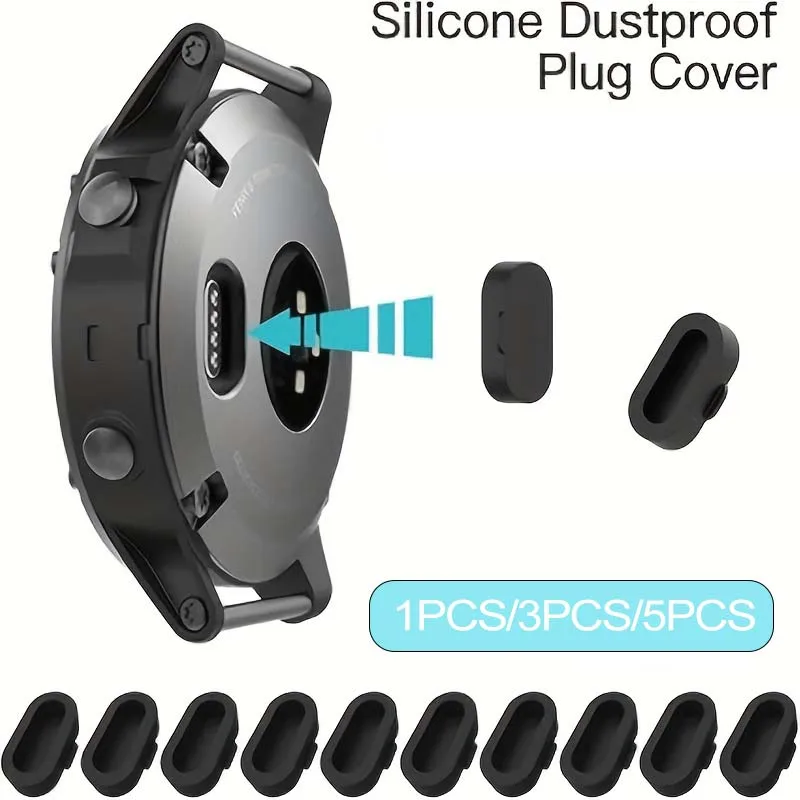

3 PCS Charging Port Dustproof Plug Cover Protection Cap For Garmin Fenix 5 5S 5X 6 6S 6X 7 7S 7X Venu Vivoactive4 3 Vivomove 3