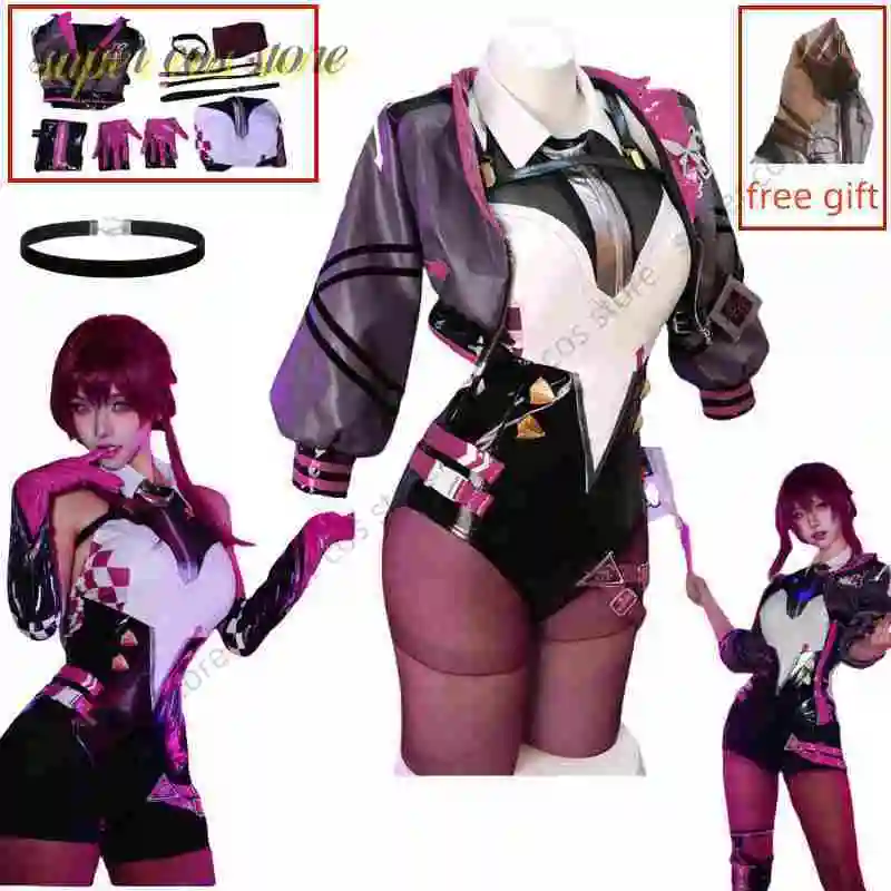 

Original Honkai Star Rail Kafka Cosplay Costume Kafka Derivative Racing Suit Halloween Women Jumpsuit customized