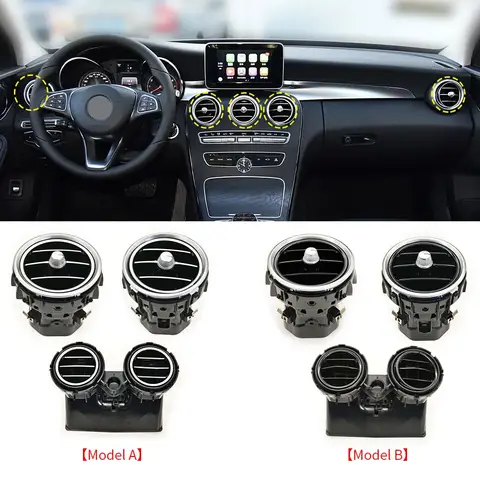 메르세데스 W205 W253 좌우 중앙 AC 벤트 그릴 에어컨 아웃렛 어셈블리 벤츠 C GLC 클래스 C180 C200 GLC300 용