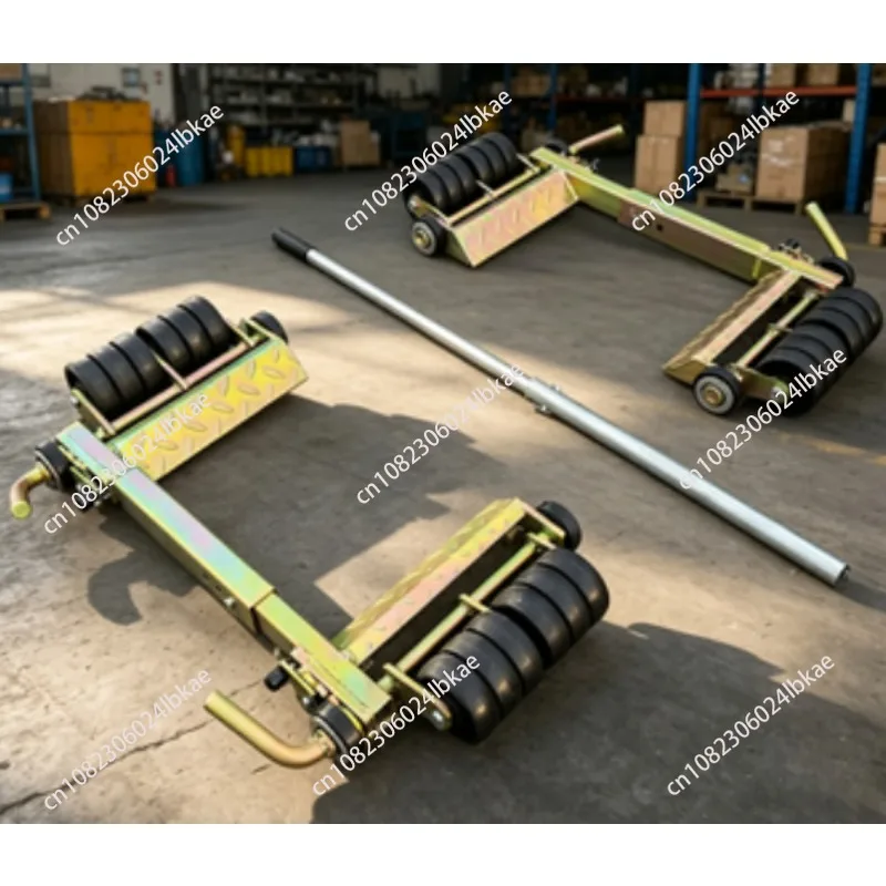 Lever-action Car Rescue Mover 12 Wheels Anti-slip Plate Moving Dolly Suitable for Garage Auto Repair and Fault Car Shifting