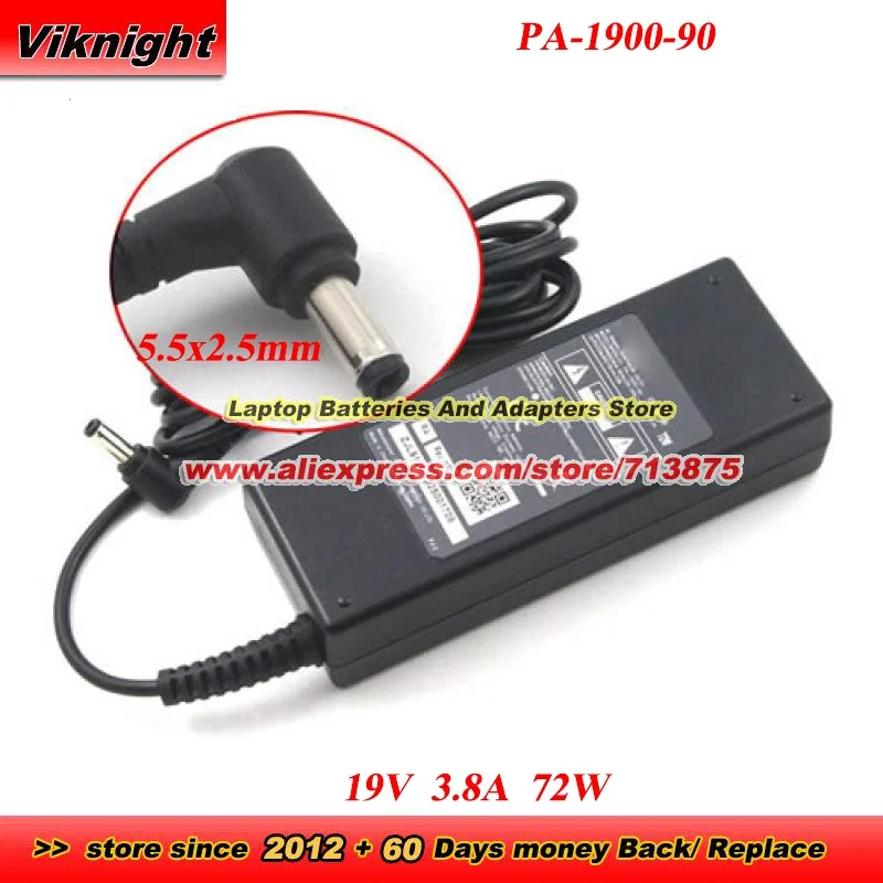 Genuine For LITEON PA-1900-90 AC Adapter 19V 3.8A 72W Power Supply with 5.5X2.5mm Tip Charger