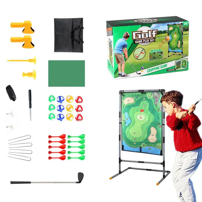 

Sticky Golf Double Sided Golf Mat Golf Chipping Game 2-in-1 Dart Practice Mats Indoor Outdoor Games Golf Game Set For Children