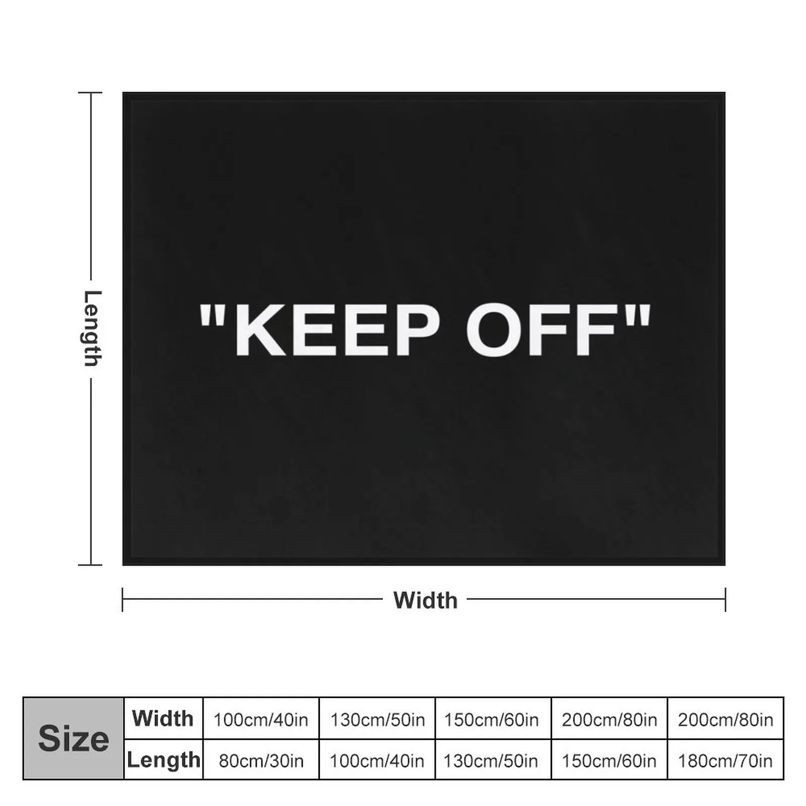 KEEP OFF LOGO - WHITE Throw Blanket manga Luxury Thicken Hairys Blankets