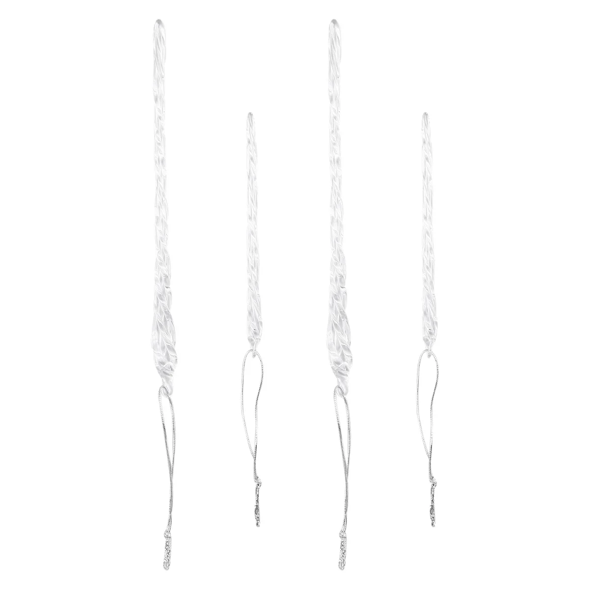 

4Pcs Glass Christmas Tree Hanging Pendant Fashion Xmas Decoration Christmas Party Hanging Ornament for Home Garden