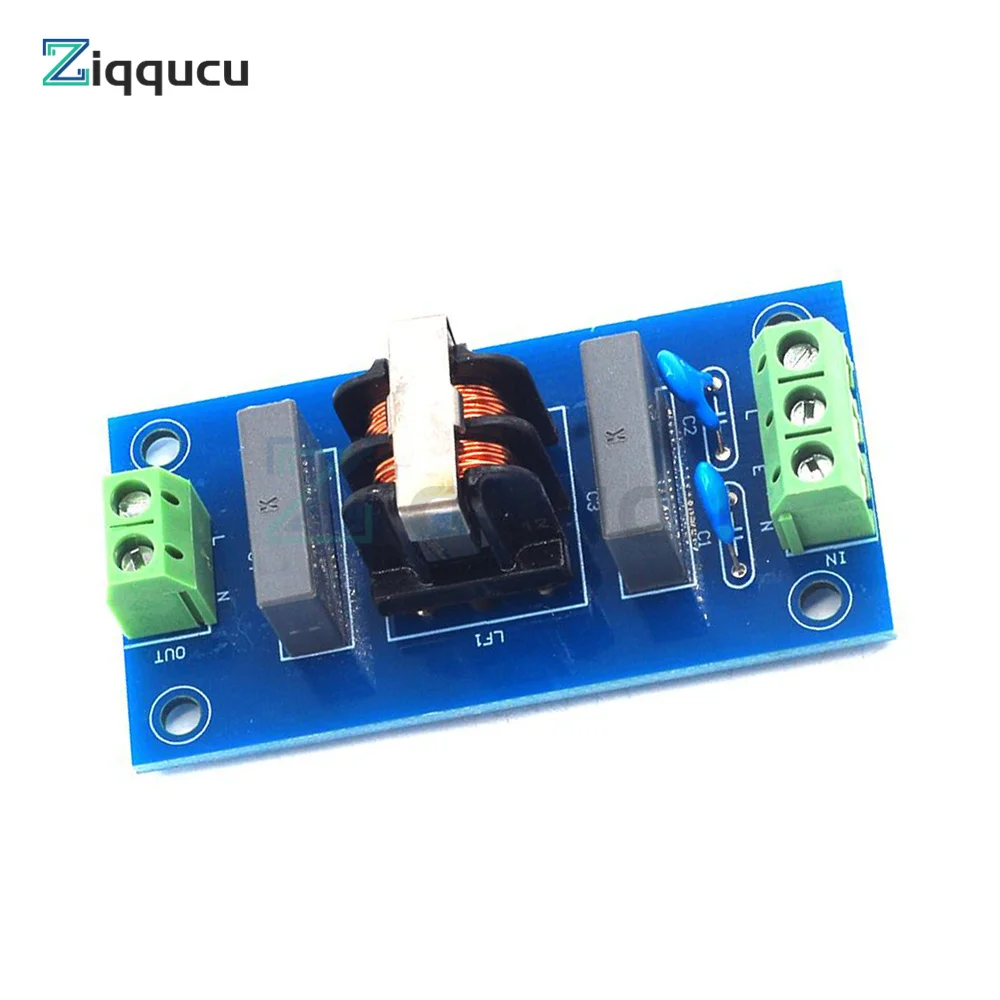 220V EMI Filter Sound Booster Filter Socket 2A EMI Filter Module Power Board Sound Lift Sharp Filter Socket Power Filter