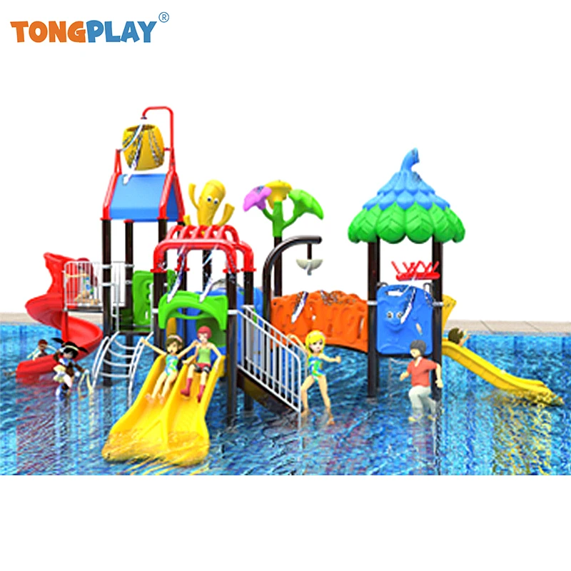 Kids Plastic Slide Adventure Water Playground Large Amusement Park Game Centre for Water Play Aquatic Park