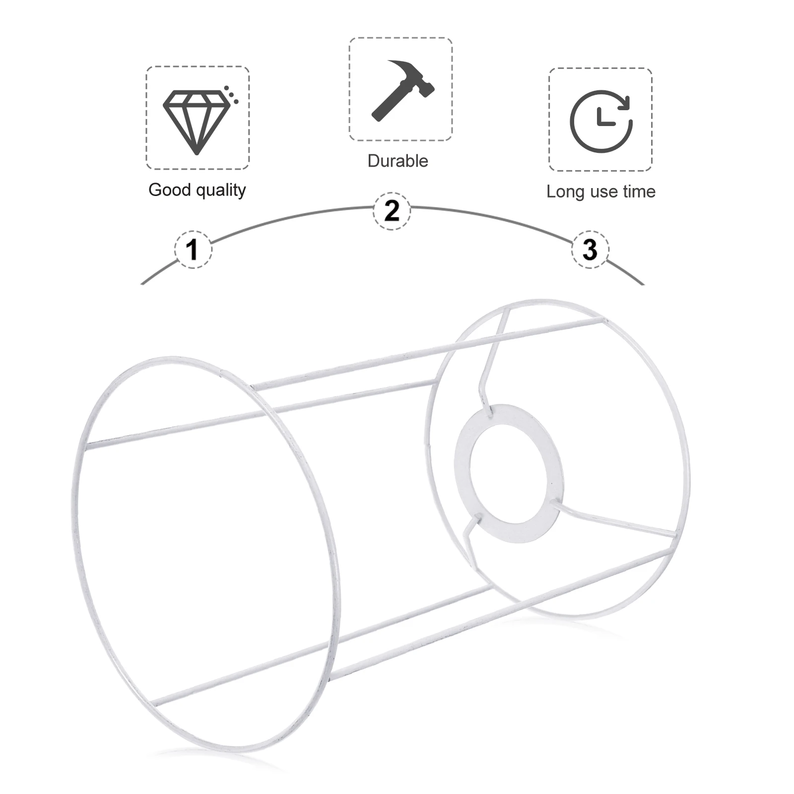 Replacement Lampshade Iron Frame Ring Strong Durable DIY Cloth Paper Paste Unique Shape Ceiling Pendant Light Frame