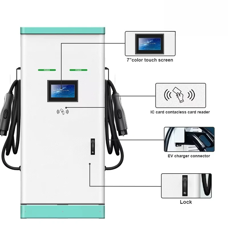 New Commercial OCPP2.0 Dual Guns 360KW CCS2 Support Floor Mounted Electric Vehicle EV Charging Pile