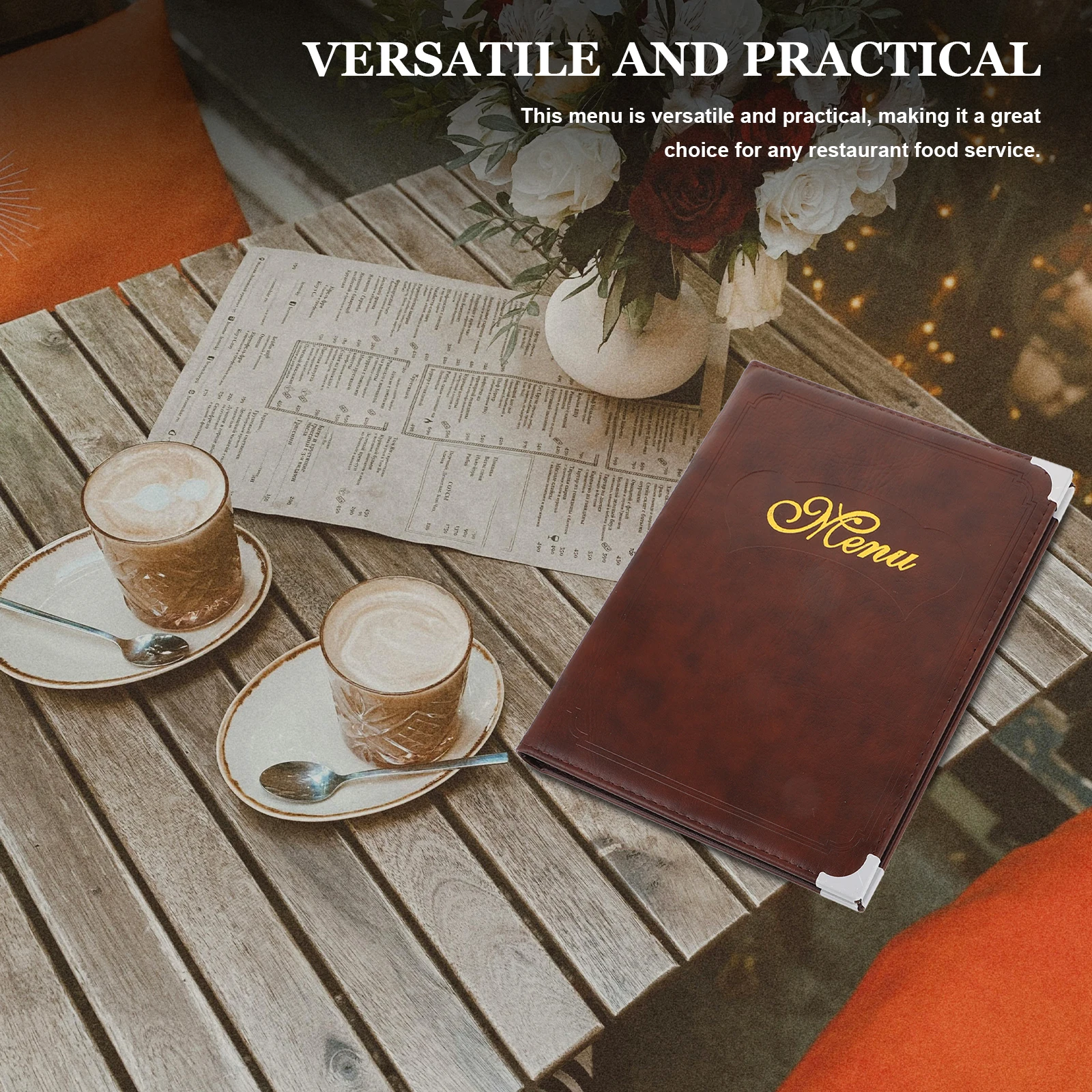 

Прозрачная книга из ПВХ 910, кофе формата А4, прочный держатель меню для ресторана, изысканная папка, изысканная книга меню ресторана