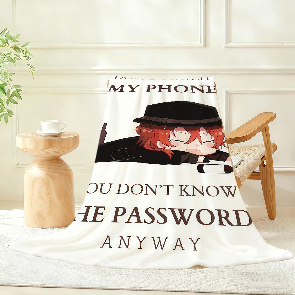 B-bungo Anime S-stray Dogs Blanket Throw Super Cosy Plush Living Room Sofa Couch Childish Birthday Gifts