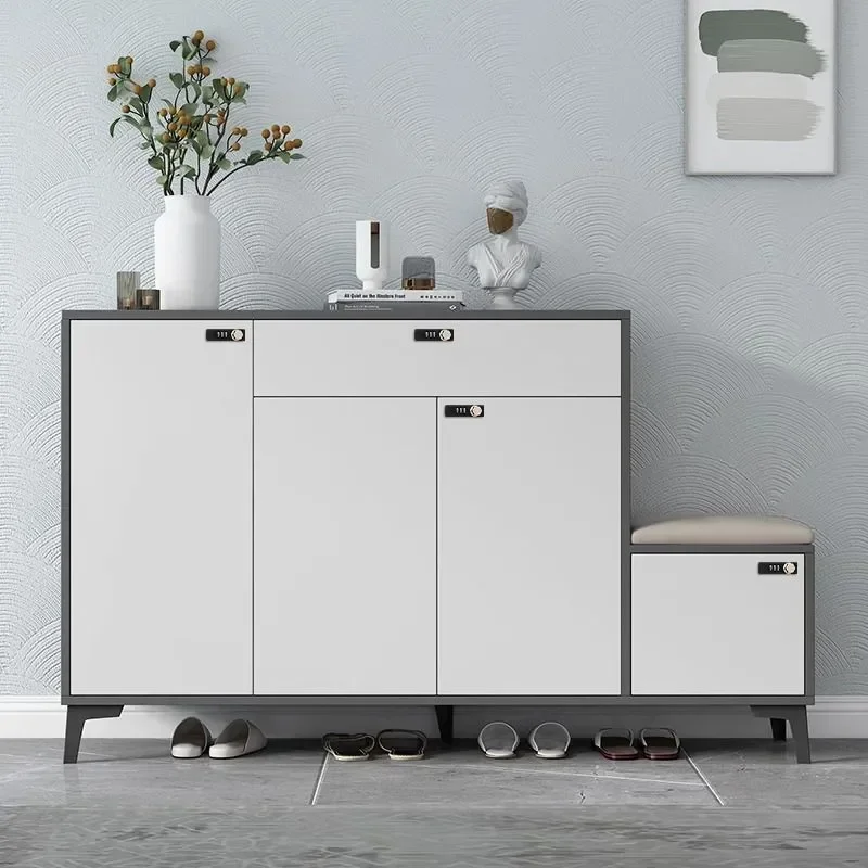 With lock, household door, elevator mouth, shoe cabinet, shoe change stool, integrated storage cabinet, large-capacity balcony,