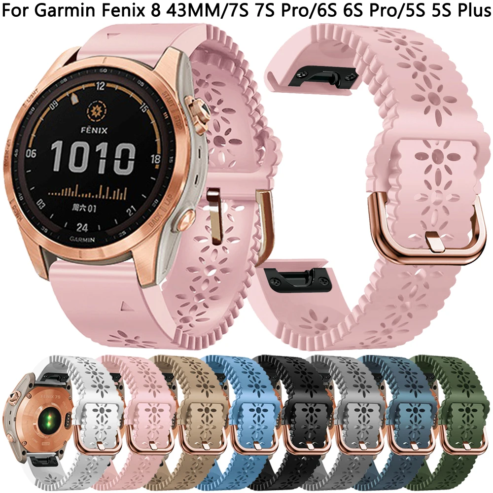 Quickfit สําหรับ Garmin Fenix 8 43 มม./7 S/6 S Pro/5 S Plus สายคล้องคอ 20 มม. สําหรับ Epix Pro Gen 2 42 มม. สร้อยข้อมือซิลิโคน