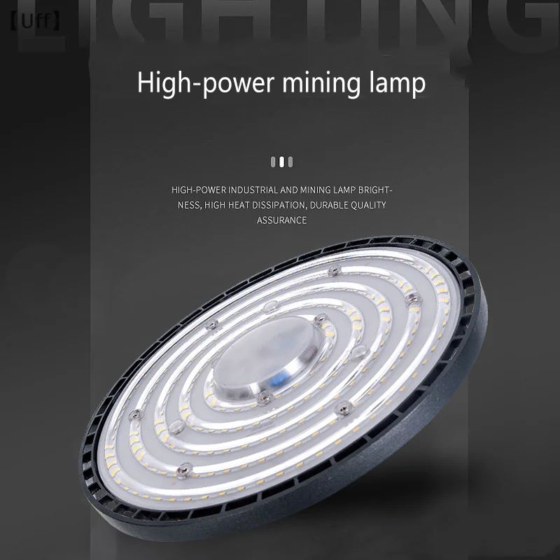

100/150/200W 3500/6500K UFO LED High Bay Lights Waterproof Commercial Industrial Market Warehouse Garage Workshop Lamps