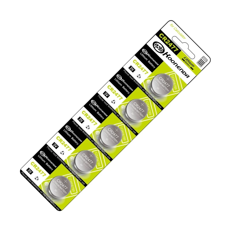 CR2477 3V Button Batteries 10/5-Unit High Capacity Power Supply for Daily Use