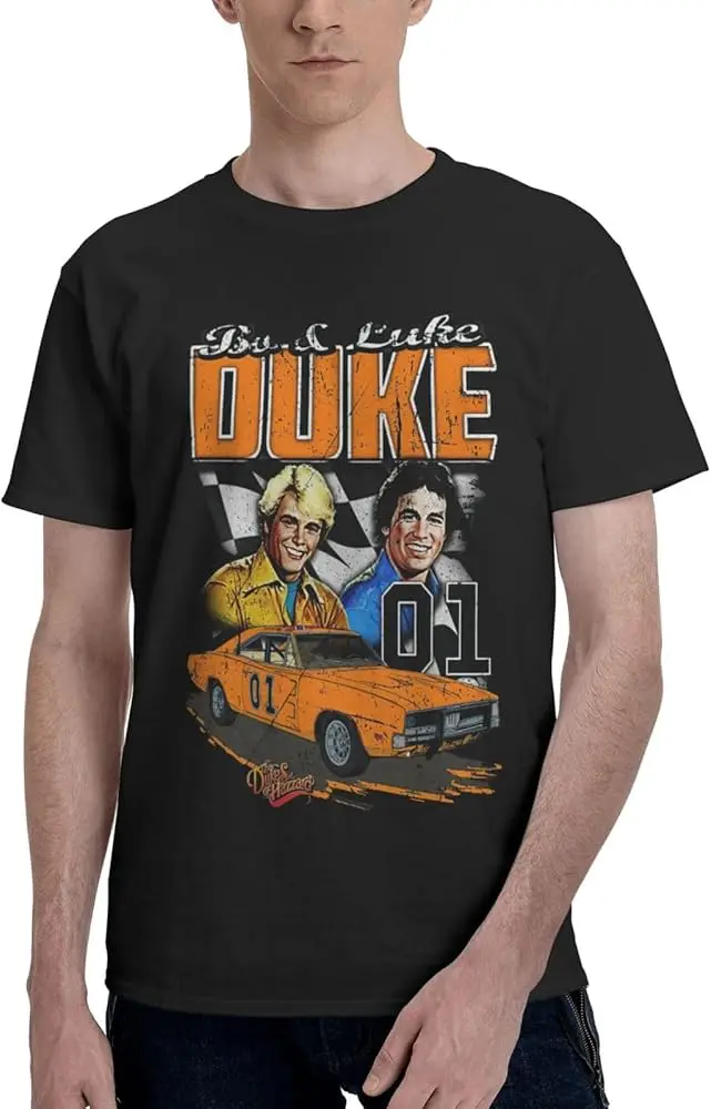 The Dukes Movie of Hazzard Adult Man Round Neck Loose Soft Fashion Vintage Short Sleeve T-Shirt 3X-Large, Style-2