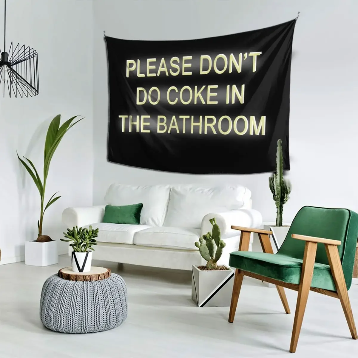 please don't do coke in the bathroom Tapestry Home Decor Aesthetic Decorative Wall Mural Hanging Wall Tapestry