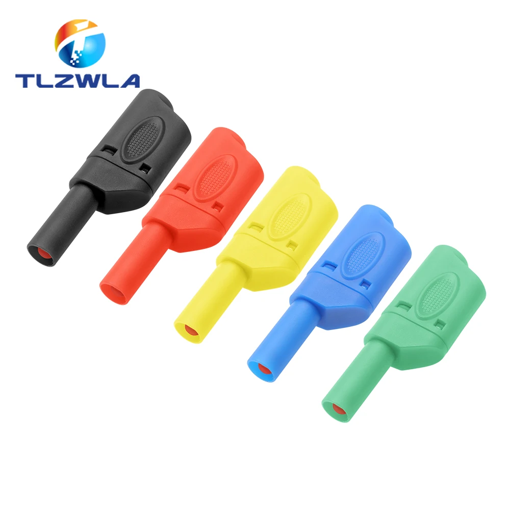 Assembled 4mm Safe Banana Plug Protective Fully Closed High Current 20A Banana Plug Test Plug Panel Plug Various Colors