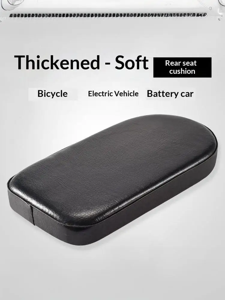 AliExpress NONE Bicycle Back Seat Bike PU Leather Soft Cushion Rear Rack Seat Water Resistant Children Seat With Back Rest Bicycle Accessories