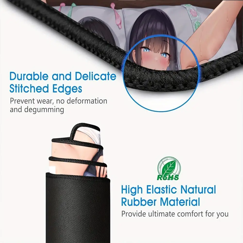 Alfombrilla de ratón Anime Girl, alfombrilla de ratón Sexy para chicas desnudas sin dejar sentarse, alfombrilla de ratón para juegos, alfombrilla de ratón de anime Hentai sexy