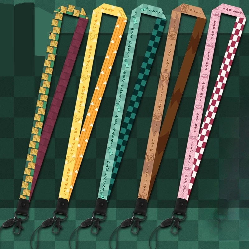 

5pcs Hot Selling Anime Ribbon, Ghost Slayer Blade Anime Peripheral, Mobile Phone Lanyard, Mobile Phone Chain, Mobile Phone Strap