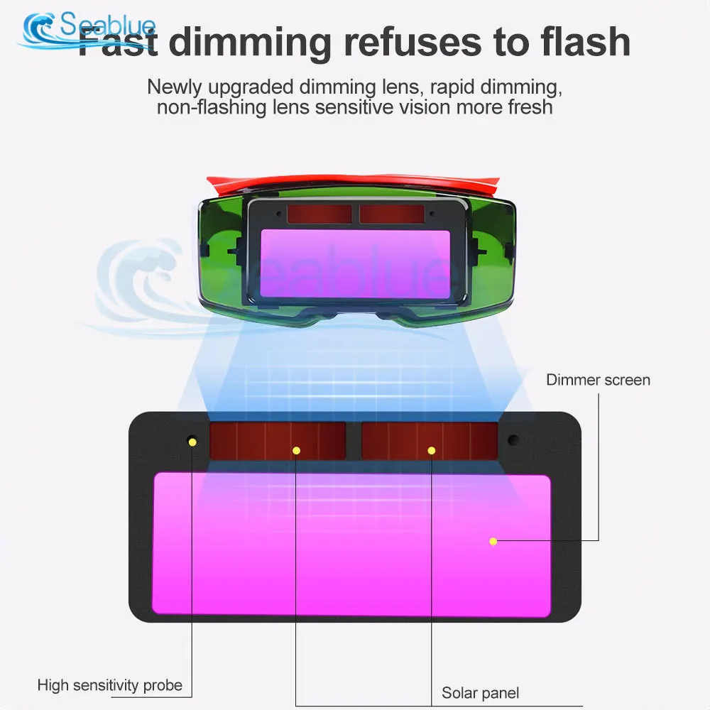 Imagem -06 - Escurecimento Automático Soldagem Óculos Escurecimento Automático Soldagem Máscara Anti Glare Argon Arco Soldagem Óculos Soldador Óculos Especiais
