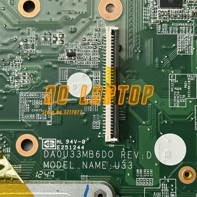 For Hp 14 b Laptop Pc Motherboard Intel Core I3 Cpu Ddr3 Hm77 698492 501 698492 001 601 Da0u33mb6d0 U33 Notebook Mainboard Laptop Motherboard AliExpress
