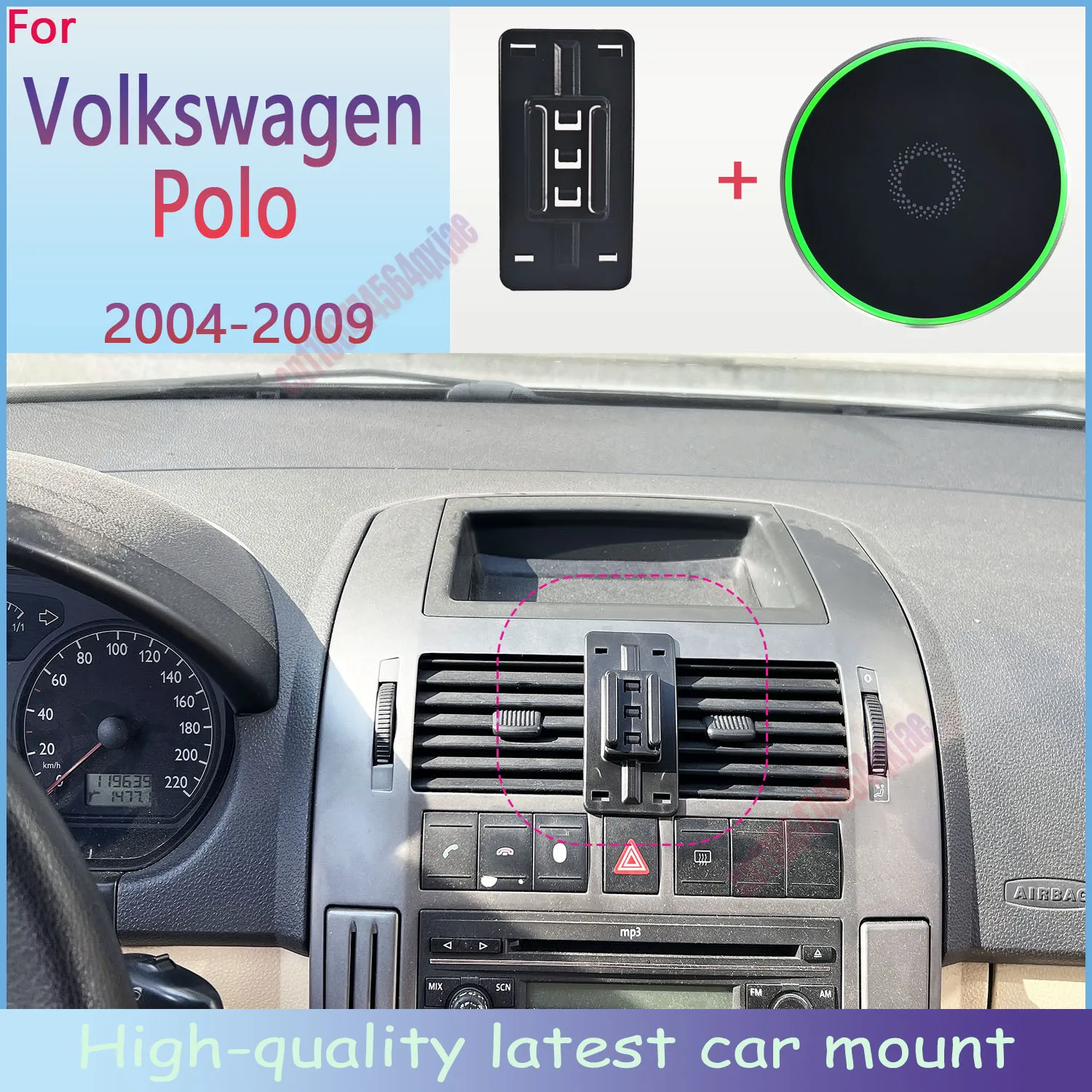 

For Volkswagen VW Polo 2004-2009 Smart car phone holder Mount Automatic Locking Cell Phone Vehicle-Specific Charging Holder