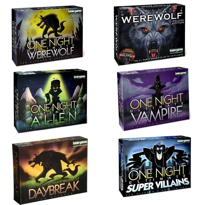 

Party Game One Night Ultimate Werewolf All English Adult Gathering Strategy Game Cards Super Villains Vampire Alien Board Game