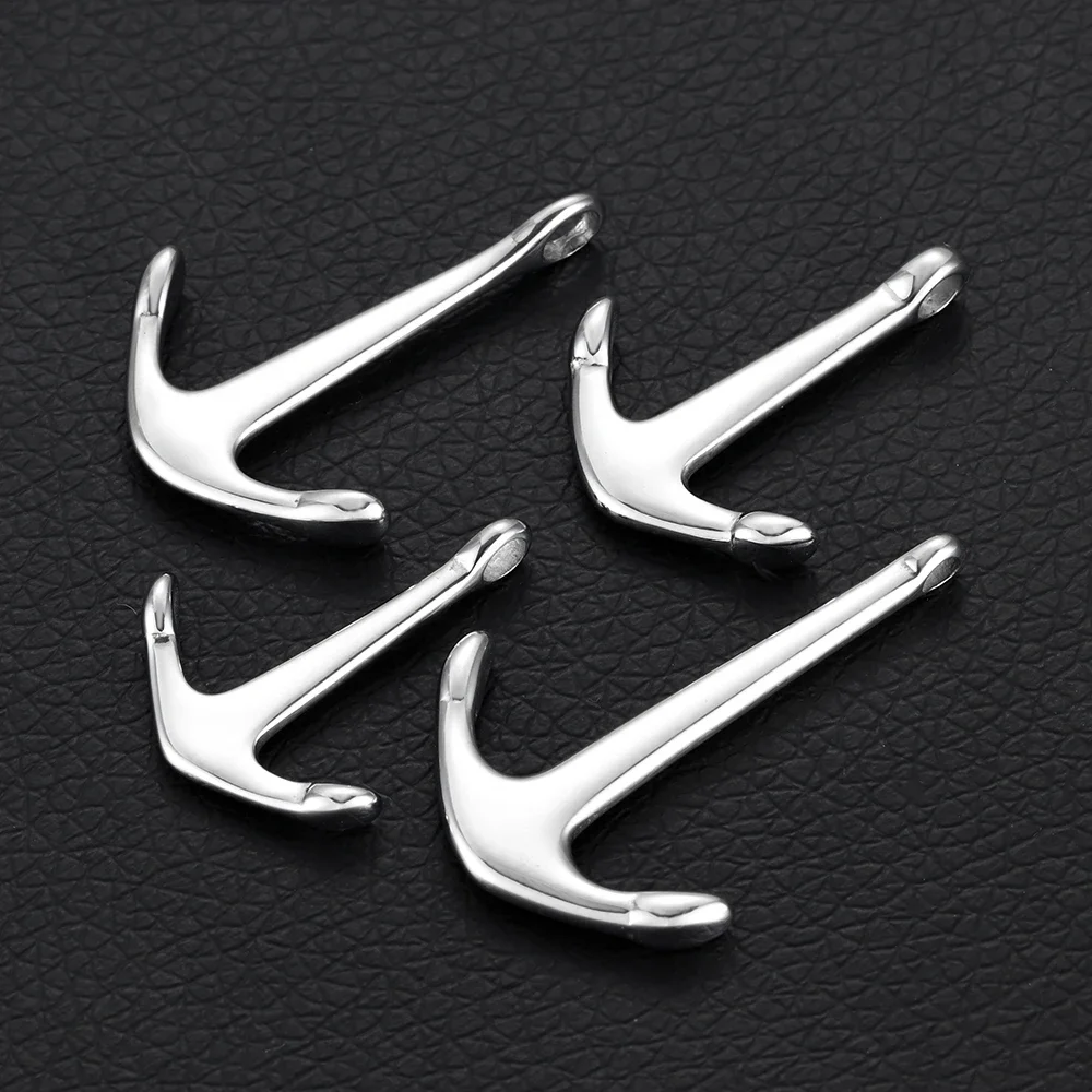 Stainless Steel Anchor Polished Hole 2mm 3mm 4mm Bracelet Hooks Clasp Jewelry Making Findings DIY Supplies Accessories