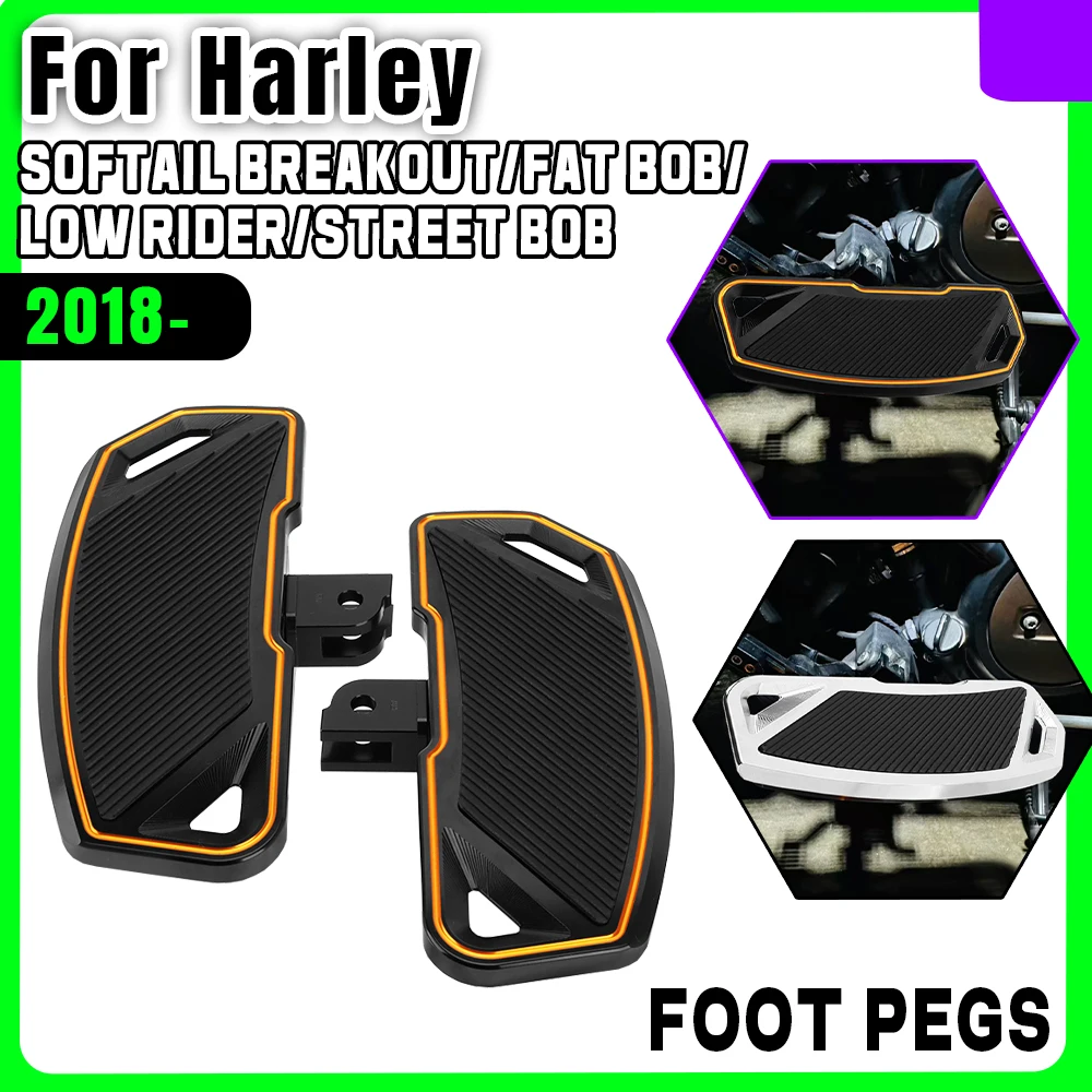 Rider Footboard Front Footrest Driver Floorboard For Harley Softail Fat Bob Breakout FXFBS FXFB Low Rider ST FXLR FXST 2018-2026