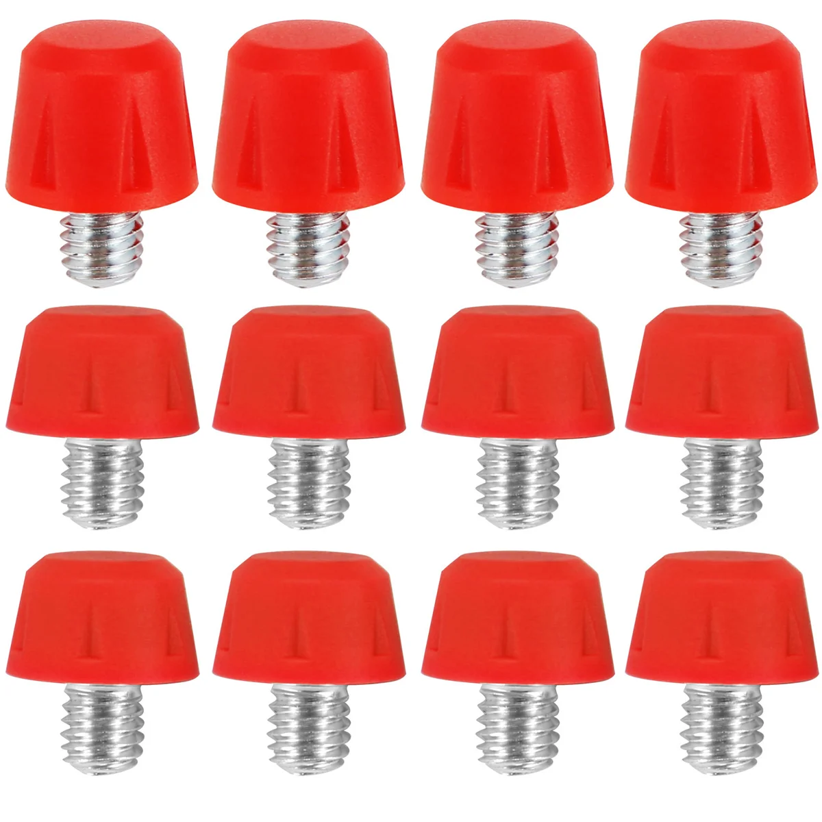 12Pcs Football Boot Studs Non Slip Thread Screw M6 Professional Replacement Spikes SG to AG for Adidas Red