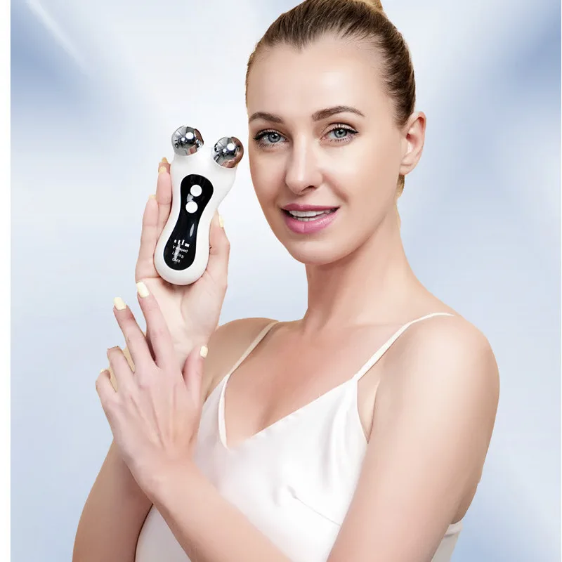 EMS Face Slimming อุปกรณ์ Microcurrent ลดน้ําหนักยกกําจัดริ้วรอย Anti Aging Roller เครื่องนวดความงามแบบพกพาเครื่อง