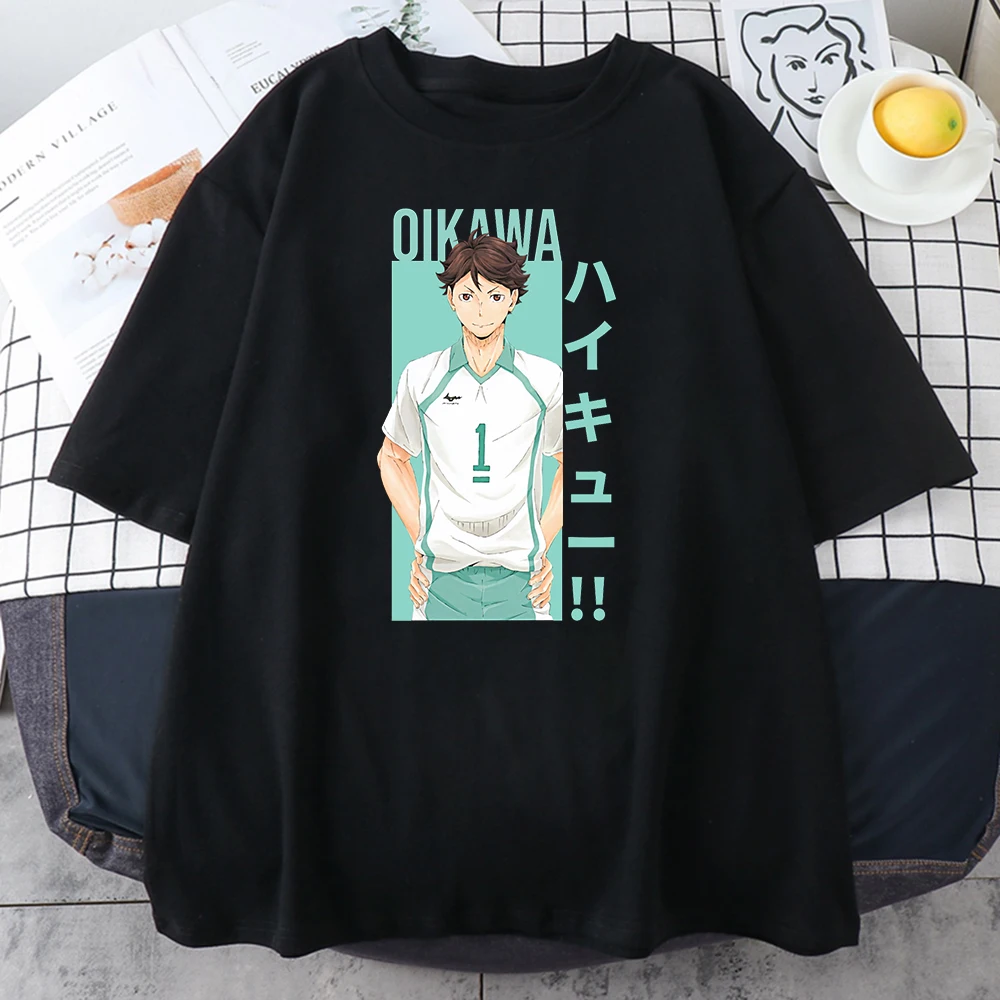 Haikyuu Oikawa Tooru Oversized T-shirt Hip Hop Casual Fashion Brand Summer New Personality Tops Male Loose Graphic Clothing