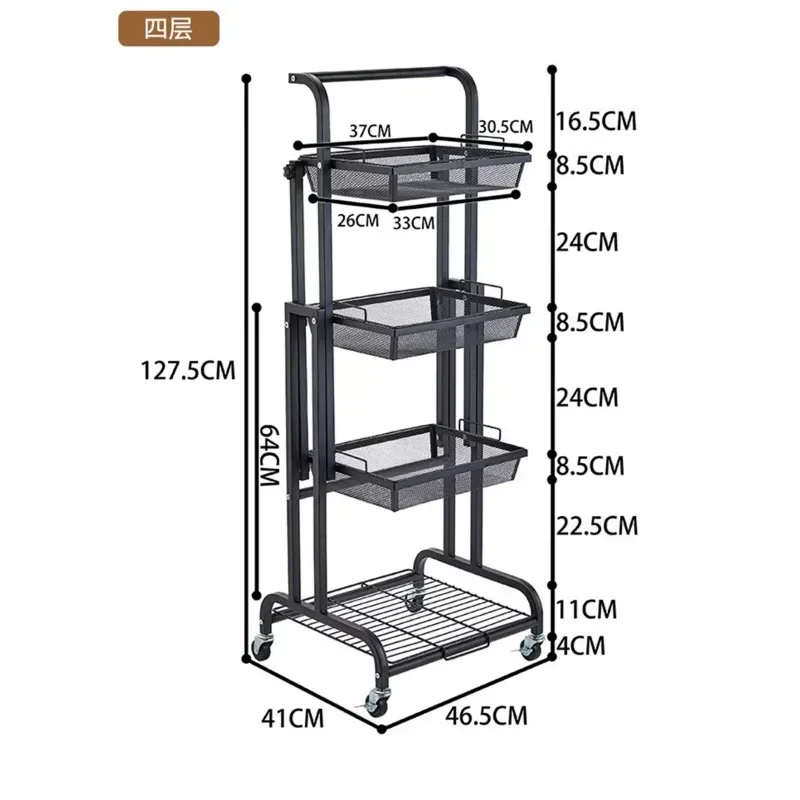 Applicable to Folding mobile trolley parallel rack step pulley