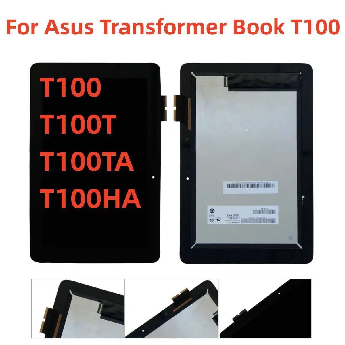 

Original For ASUS Transformer Book T100 T100T T100TA-C1-GR T100HA LCD Display with Touch Screen Screen assembly with frame