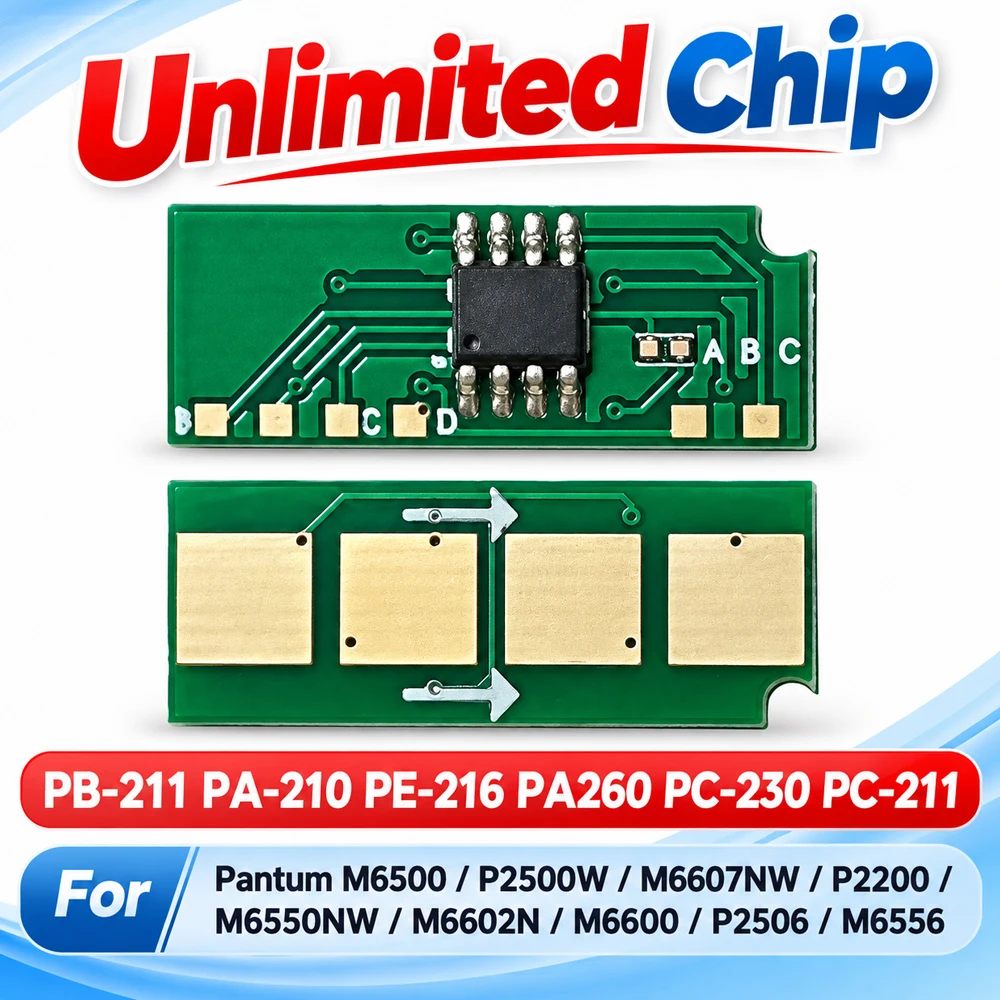10x PC-211EV PC211EV PA-210 PB-210 Toner Cartridge Chip For Pantum PC211E P2500w M6500w P2200 P2500 M6500 M6550 M6600 M6600N