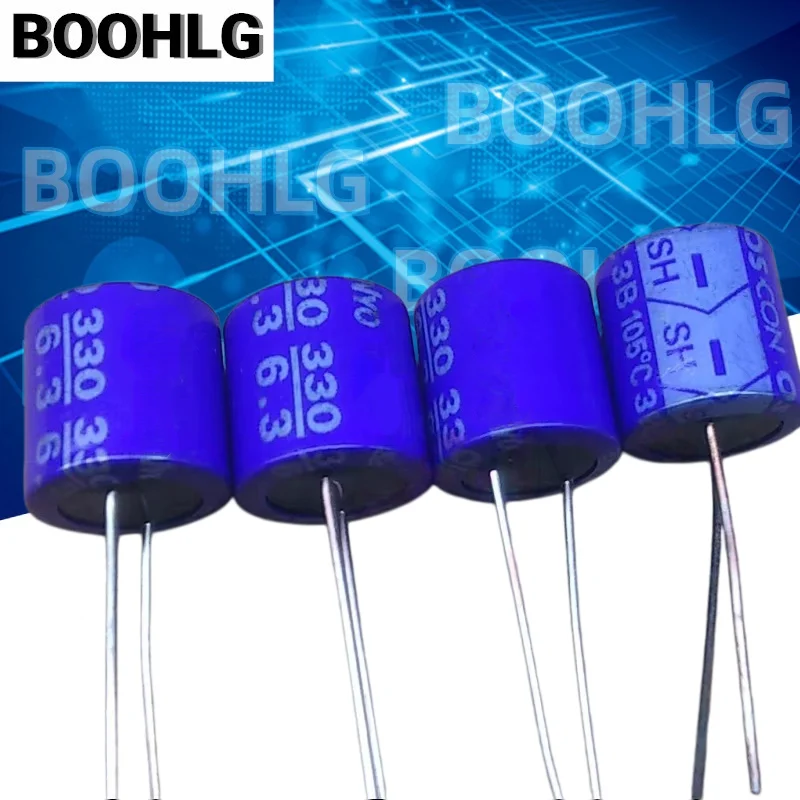 10 PCS OS-CON capacitor sólido capacitor sólido 6.3 V 330 UF 10X10