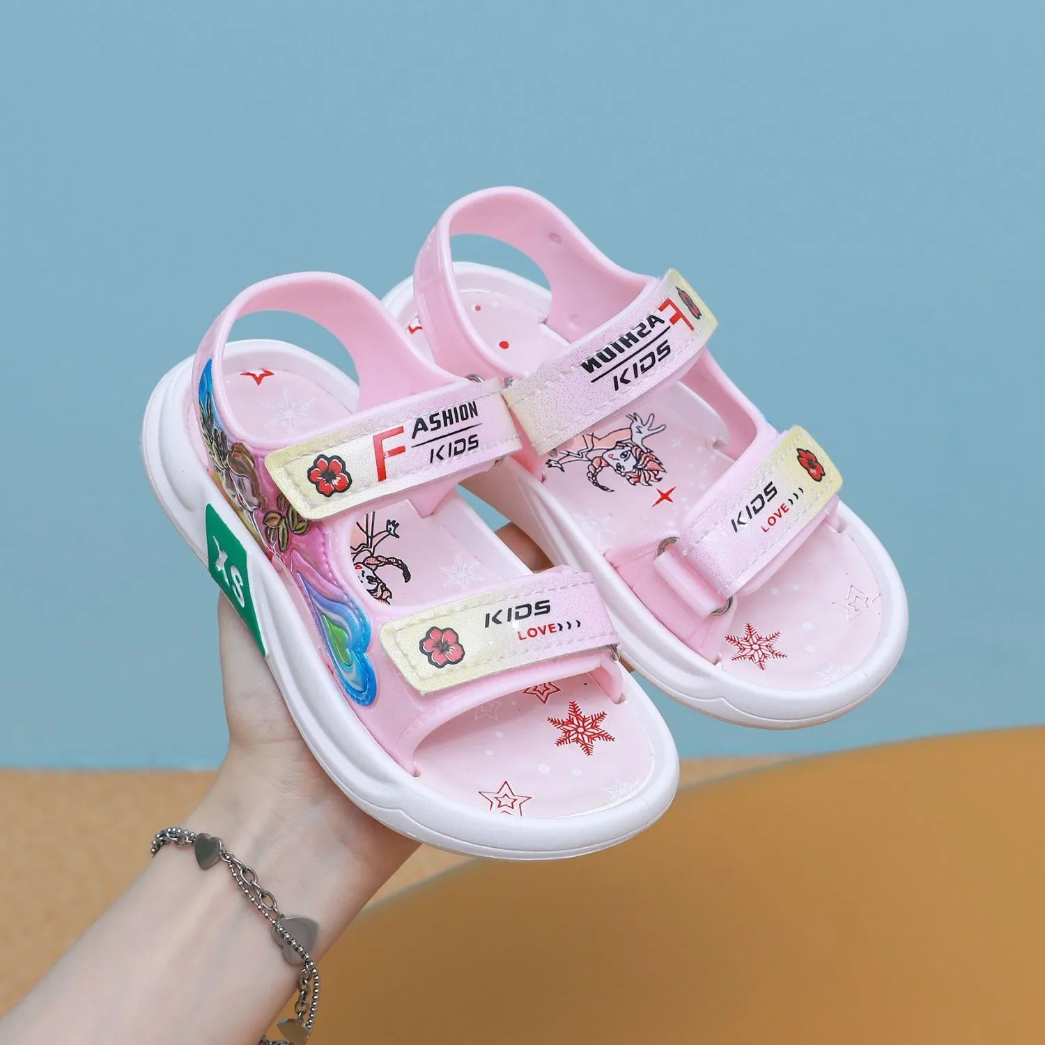 

Summer Kids Sandals 4-6 Years Children's Slippers Baby Girls Shoes Non-Slip Clogs Beach Soft Soled Cute Infant Girls Sandals